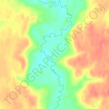 Топографическая карта Шиес, высота, рельеф
