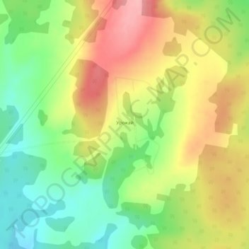 Топографическая карта Урожай, высота, рельеф