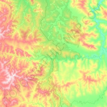 Топографическая карта Иенгра, высота, рельеф