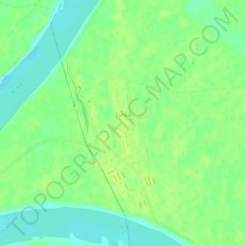 Топографическая карта Тугай, высота, рельеф