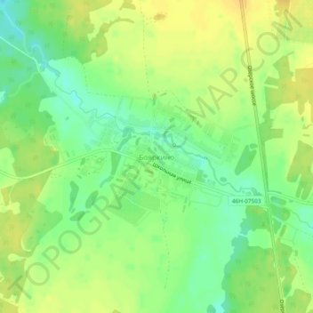 Топографическая карта Бояркино, высота, рельеф