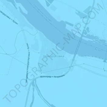 Топографическая карта Новоурусовка, высота, рельеф