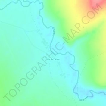 Топографическая карта Ивановка, высота, рельеф