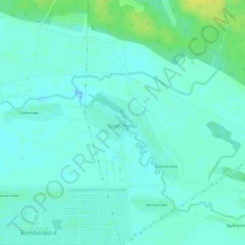 Топографическая карта Шерстнево, высота, рельеф