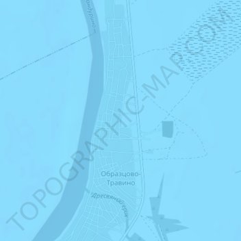 Топографическая карта Образцово-Травино, высота, рельеф