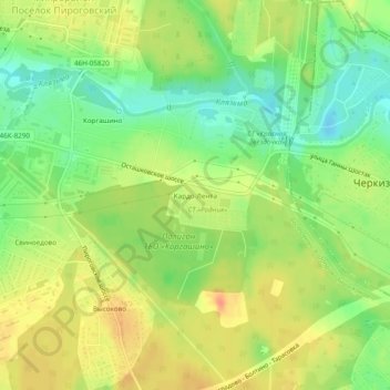 Топографическая карта Кардо-Лента, высота, рельеф