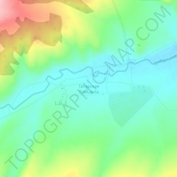 Топографическая карта Татарская Тумбарла, высота, рельеф