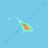 Топографическая карта 鵜渡根島, высота, рельеф