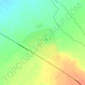 Топографическая карта Жана-Аул, высота, рельеф