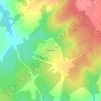 Топографическая карта Масленка, высота, рельеф