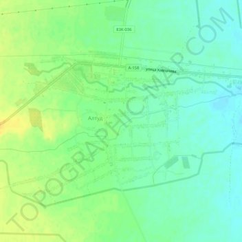 Топографическая карта Алтуд, высота, рельеф