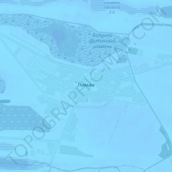 Топографическая карта Лиман, высота, рельеф