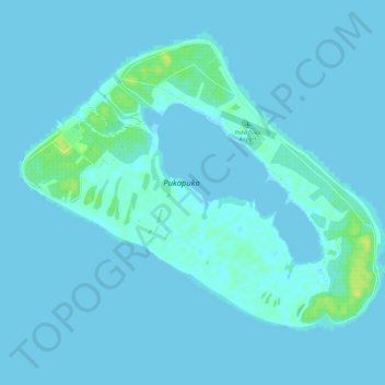 Топографическая карта Pukapuka, высота, рельеф
