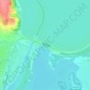 Топографическая карта Киевская ГЭС, высота, рельеф