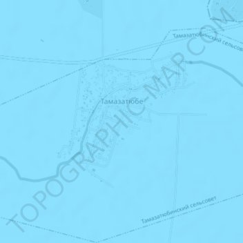 Топографическая карта Тамазатюбе, высота, рельеф