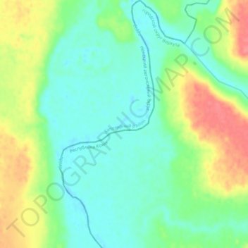 Топографическая карта Сейда, высота, рельеф