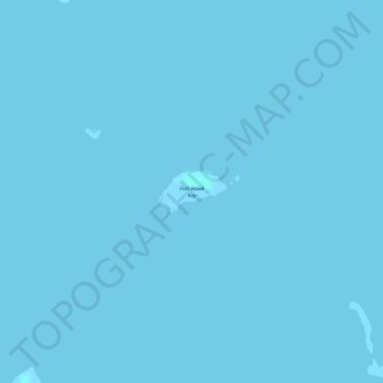 Топографическая карта Fish Hawk Key, высота, рельеф