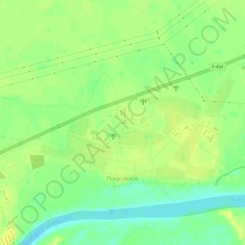 Топографическая карта Покровское, высота, рельеф