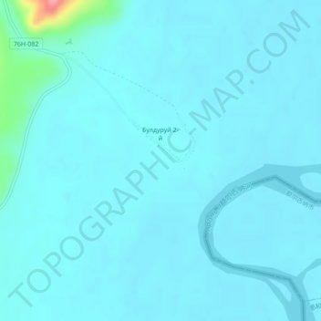 Топографическая карта Булдуруй 2-й, высота, рельеф