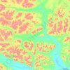 Топографическая карта Опука, высота, рельеф