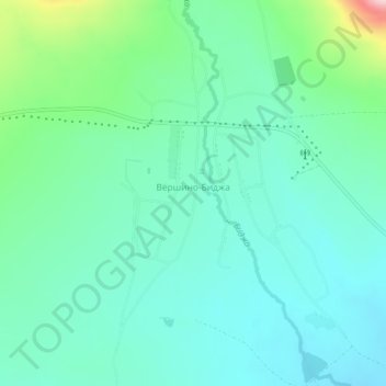 Топографическая карта Вершино-Биджа, высота, рельеф