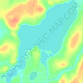 Топографическая карта озеро Ватьярты, высота, рельеф