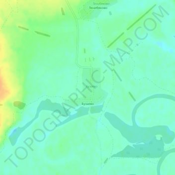 Топографическая карта Бузаево, высота, рельеф