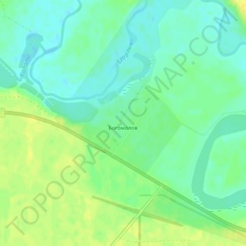 Топографическая карта Богомолов, высота, рельеф