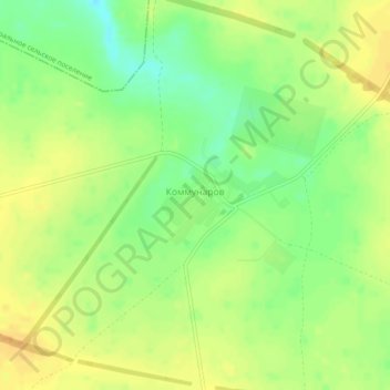 Топографическая карта Коммунаров, высота, рельеф