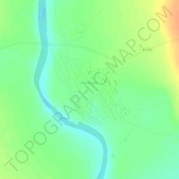 Топографическая карта Богородск, высота, рельеф