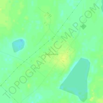 Топографическая карта Андреевка, высота, рельеф