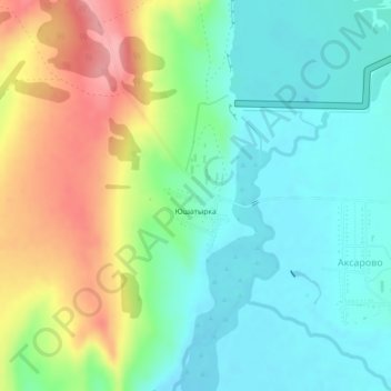 Топографическая карта Юшатырка, высота, рельеф
