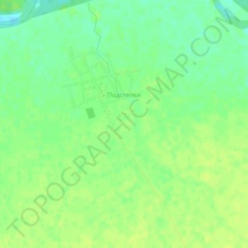 Топографическая карта Подстепки, высота, рельеф