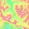Топографическая карта Gangotri Glacier, высота, рельеф
