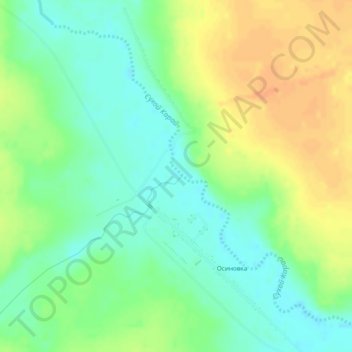 Топографическая карта Осиновка, высота, рельеф