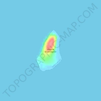 Топографическая карта остров Вилькицкого, высота, рельеф