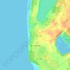 Топографическая карта Янтарный, высота, рельеф