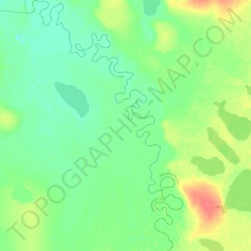 Топографическая карта Берелех, высота, рельеф