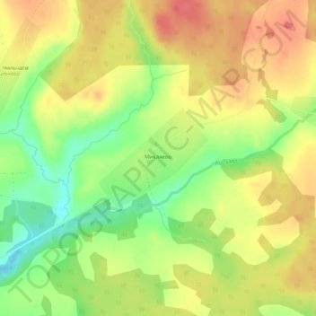 Топографическая карта Микляево, высота, рельеф