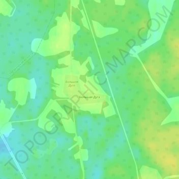 Топографическая карта Большая Дуга, высота, рельеф