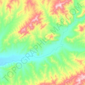Топографическая карта Эрзин, высота, рельеф