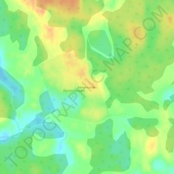 Топографическая карта Белоглазово, высота, рельеф