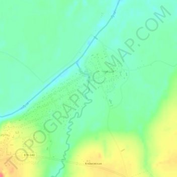 Топографическая карта Чекша, высота, рельеф