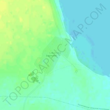 Топографическая карта Баракова, высота, рельеф
