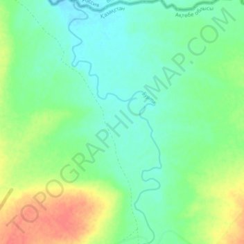Топографическая карта Буртя, высота, рельеф
