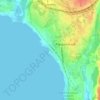 Топографическая карта Морская Набережная, высота, рельеф