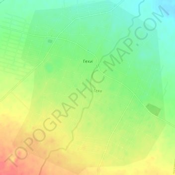 Топографическая карта Гехи, высота, рельеф