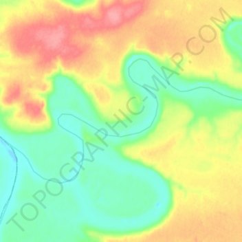 Топографическая карта Ячинда, высота, рельеф