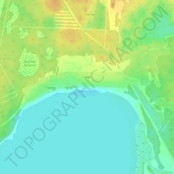 Топографическая карта Гаево, высота, рельеф