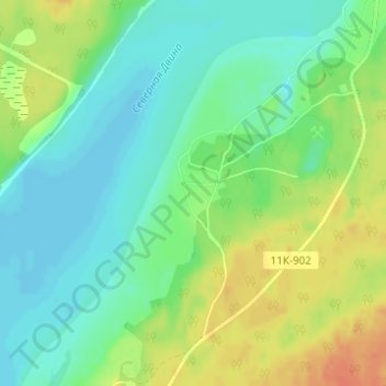 Топографическая карта Ступинских карьеров, высота, рельеф